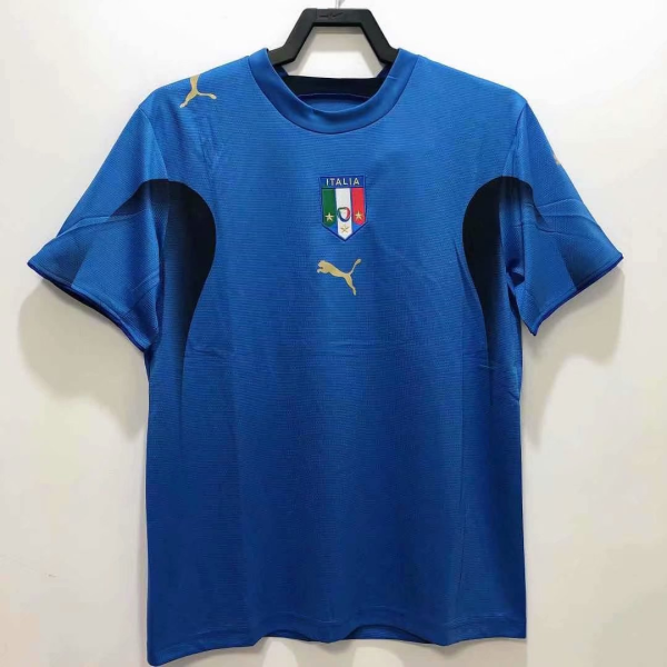 2006 Italy Home Blue Retro Soccer Jersey