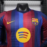 26-27 BAR Home Leaked Edition Long Sleeve Player Version Soccer Jersey (长袖球员)