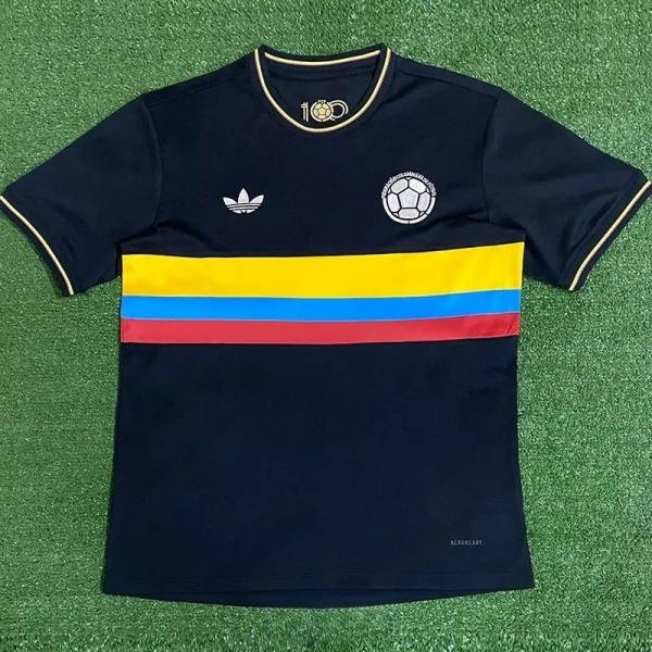 2024 Colombia Black 100th Anniversary Commemorative Edition Fans Soccer Jersey