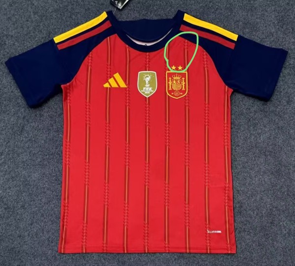 2026 World Cup Spain Home Fans Soccer Jersey (With 2 Star)*两颗星