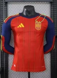 2026 World Cup Spain Home Print CAMPEONES #26 Long Sleeve Player Version Soccer Jersey (With 2 Star)*两颗星*长袖球员