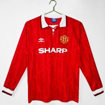 1992-1994 Man Utd Home Long sleeves Retro Soccer Jersey 1992-1994 Man Utd Home Long sleeves Retro Soccer Jersey
