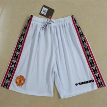 1998-1999 Man Utd White Retro Shorts Pants 1998-1999 Man Utd White Retro Shorts Pants