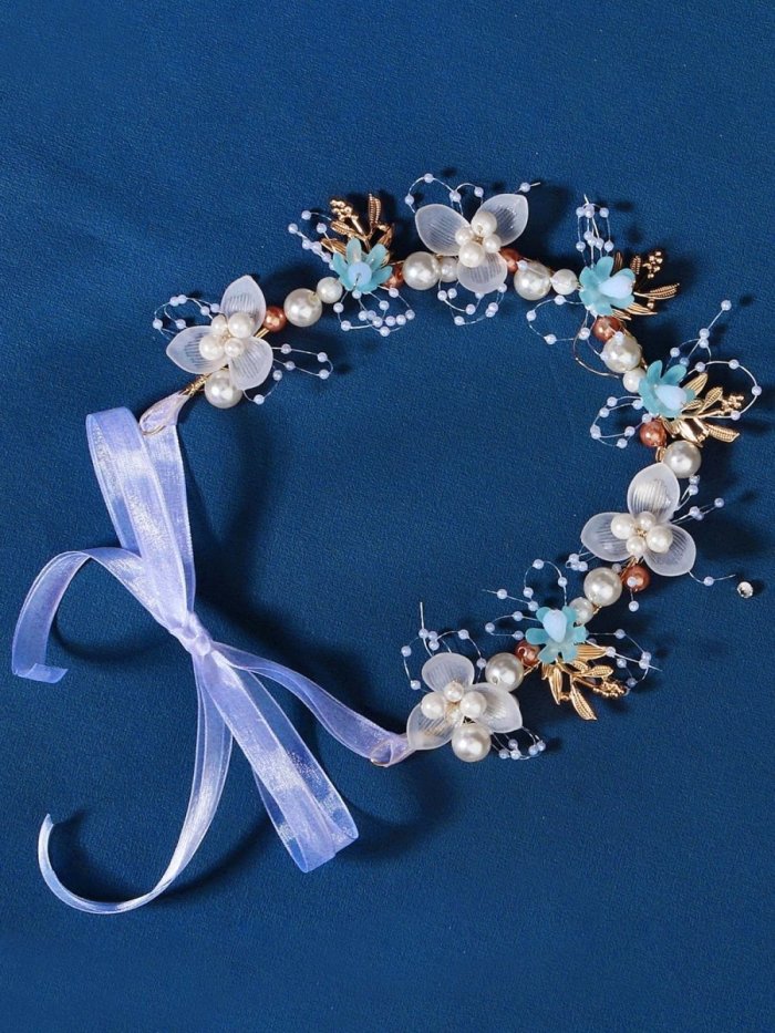 Handmade Beaded Floral Bridal Hair Accessory