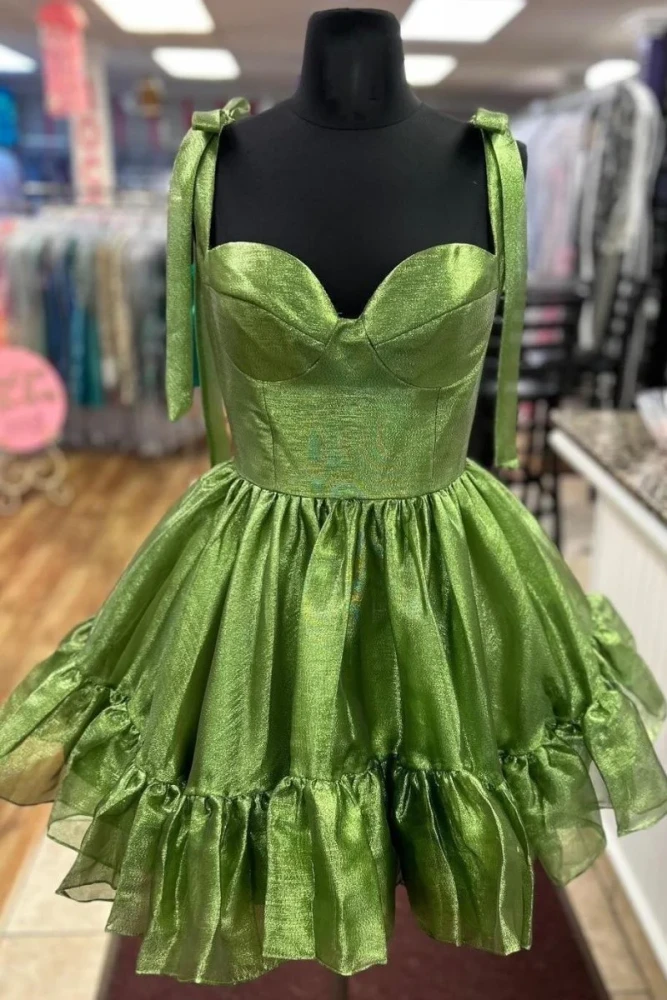 Grace | Green - Stylish A-Line Sweetheart Short Homecoming Dress