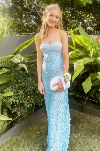 Islen | Blue - Sheath Strapless Long Prom Dresses with Sequins