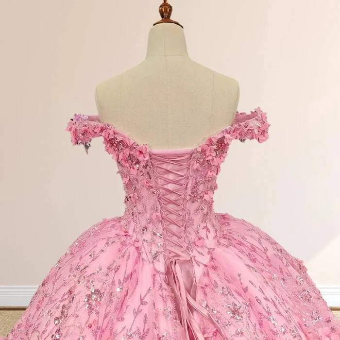 Iraiz |   Luxury A Line Appliques Off the Shoulder Sweet Quinceanera Dresses with Beading