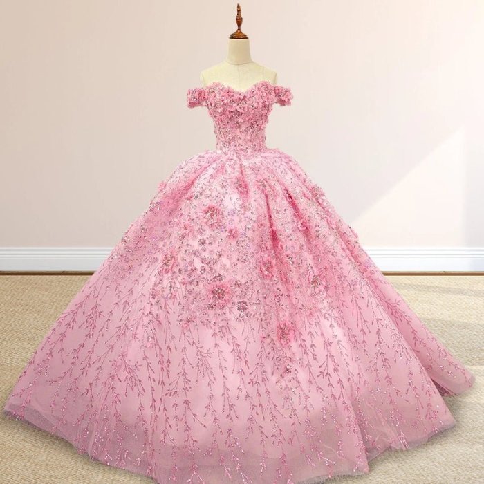 Iraiz |   Luxury A Line Appliques Off the Shoulder Sweet Quinceanera Dresses with Beading