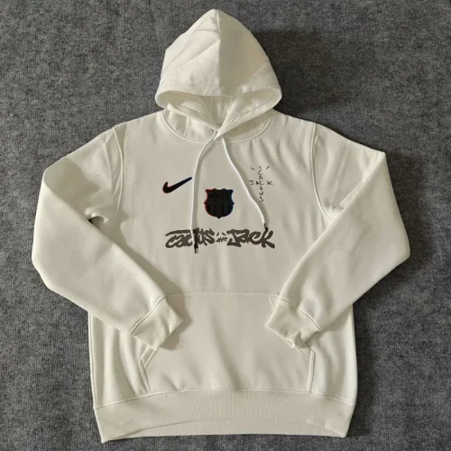 25-26 BAR White Hoody (加绒)黑标