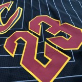 CLEVELAND JAMES # 23 Black Top Quality Hot Pressing NBA Jersey