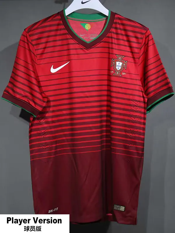 2014 Portugal Home Player Version Retro Soccer Jersey *球员