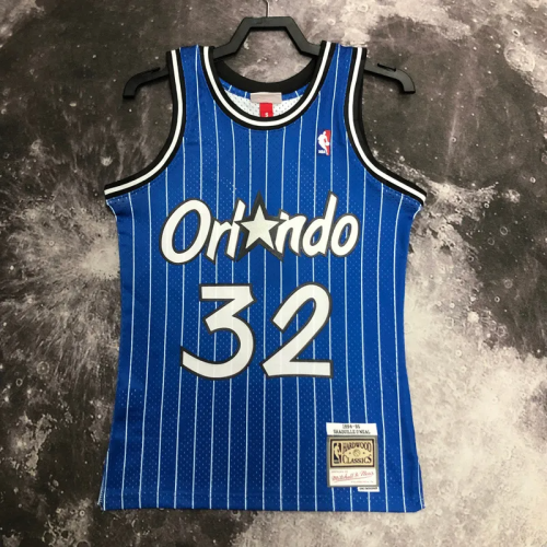1995 Magic O'NEAL #32 Blue Retro Top Quality Hot Pressing NBA Jersey