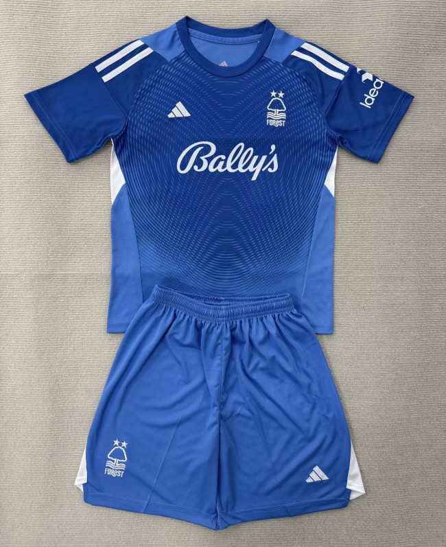 25-26 Nottingham Blue GoalKeeper Kids Soccer Jersey
