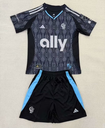 25-26 CHarlotte FC Away Kids Soccer Jersey