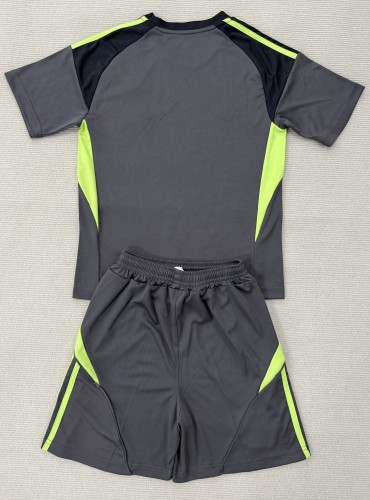 25-26 Celtic Gray Black Goalkeeper Kids Soccer Jersey