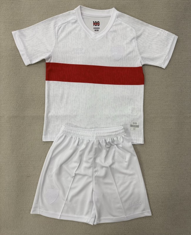 25-26 VfB Stuttgart 100th Anniversary Edition Kids Soccer Jersey