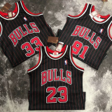 1996 BULLS JORDAN #23 Black Retro Top Quality Hot Pressing NBA Jersey