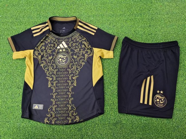 25-26 Algeria Black Special Edition Kids Player Version Soccer Jersey