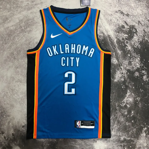 OKC GILGEOUS-ALEXANDER #2 Blue Top Quality Hot Pressing NBA Jersey