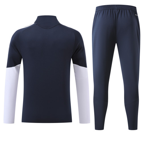 2026 AD Blue Kids Half Pull Tracksuit