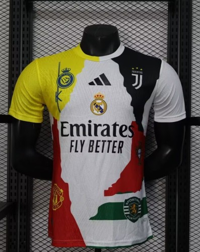 25-26 Special Edition Player Version Soccer Jersey*黄白衣领