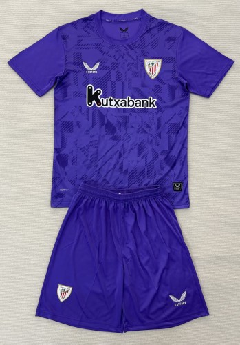 25-26 Bilbao Purple Goalkeeper Kids Soccer Jersey