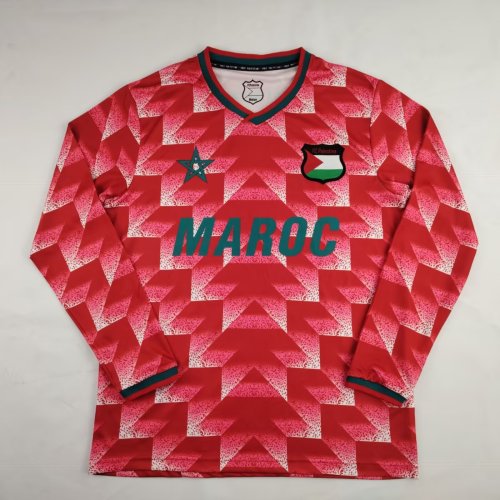 2024 Palestine Long sleeves Fans Version Soccer Jersey
