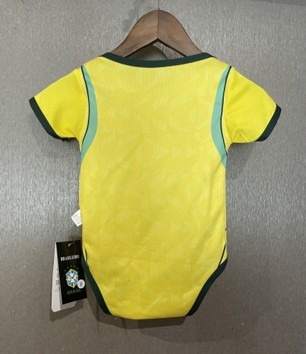 2026 World Cup Brazil Home Baby Infant Crawl Suit