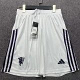 25-26 Man Utd White Shorts Pants   (黑标)