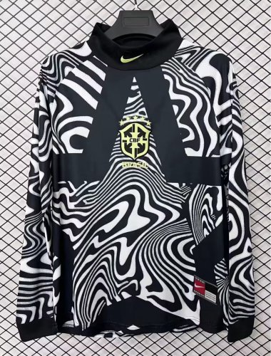 25-26 Brazil GoalKeeper Long sleeves Fans Soccer Jersey