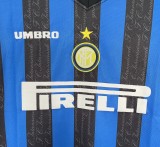 1997-1998 INT Home Long Sleeve Retro Soccer Jersey