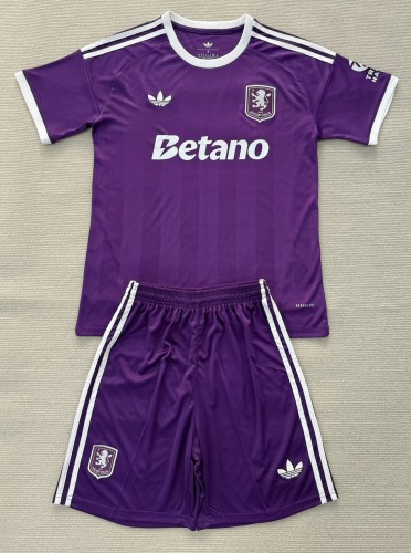 25-26 Aston Villa Purple Goalkeeper Adult Suit