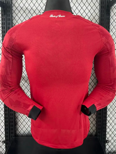 25-26 Man Utd Home Long Sleeve Player Version Soccer Jersey (长袖球员)