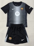 25-26 BAR Black Goalkeeper Kids Soccer Jersey
