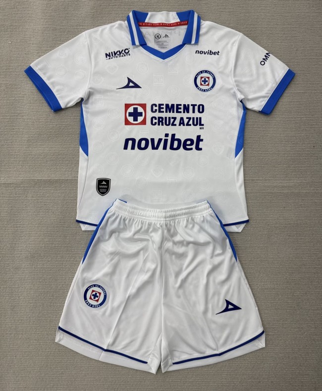26-27 Cruz Azul Away Kids Soccer Jersey