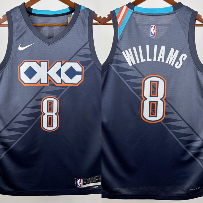 26-27 OKC Top Quality Hot Pressing NBA Jersey