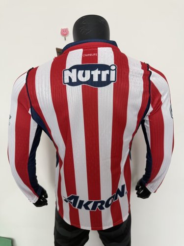 26-27 Chivas Guadalajara Home Long Sleeve Player Version Soccer Jersey*长袖球员
