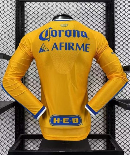 26-27 Tigres UANL Home Long Sleeve Player Version Soccer Jersey*长袖球员