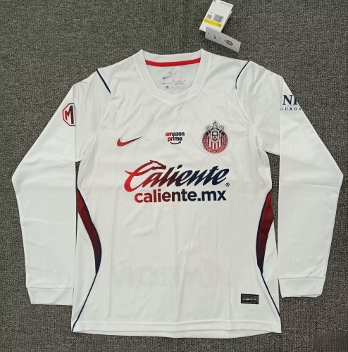 26-27 Chivas Guadalajara Away Long Sleeve Fans Soccer Jersey (长袖)