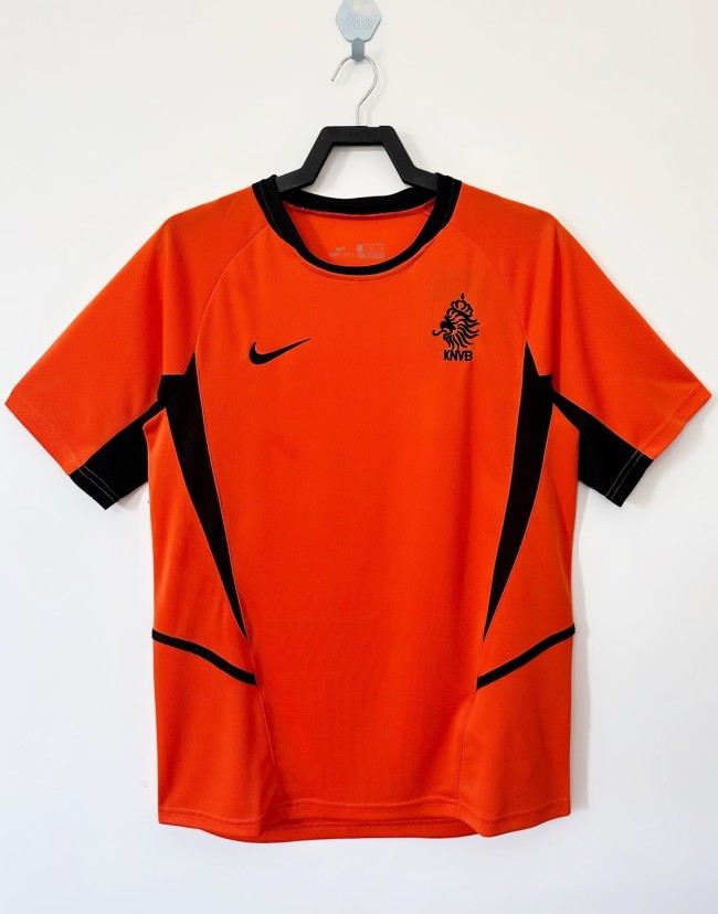 2002 NetherIands Home Retro Soccer Jersey