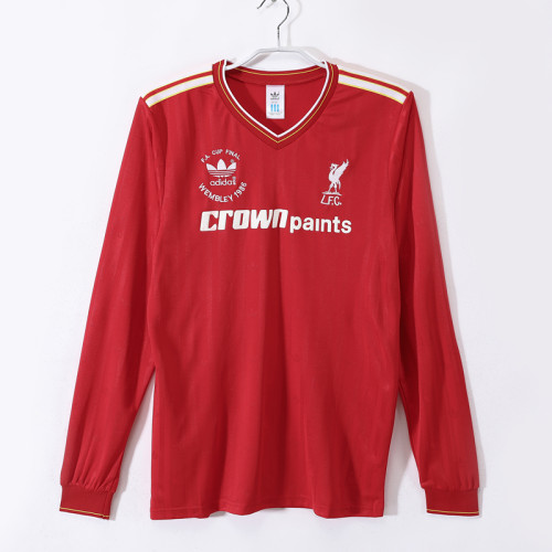 1986-1987 LIV Home Retro Long Sleeve Soccer Jersey