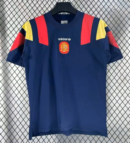 2026 Spain Deep Blue  Cotton T-shirt