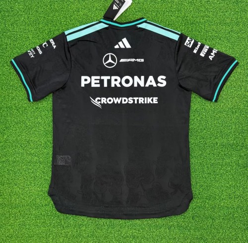 2026 Mercedes New Pattern Heat Transfer Printing Short Sleeve Racing Suit