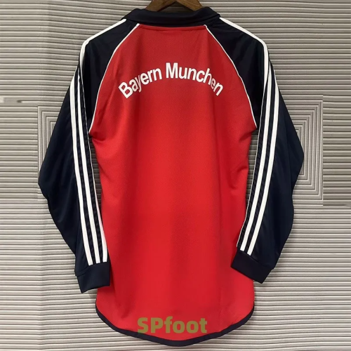2000-2001 Bayern Home Long Sleeve Retro Soccer Jersey