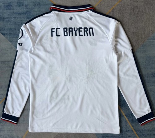 26-27 Bayern Away Embroidered Version Long Sleeve Fans Soccer Jersey (长袖)