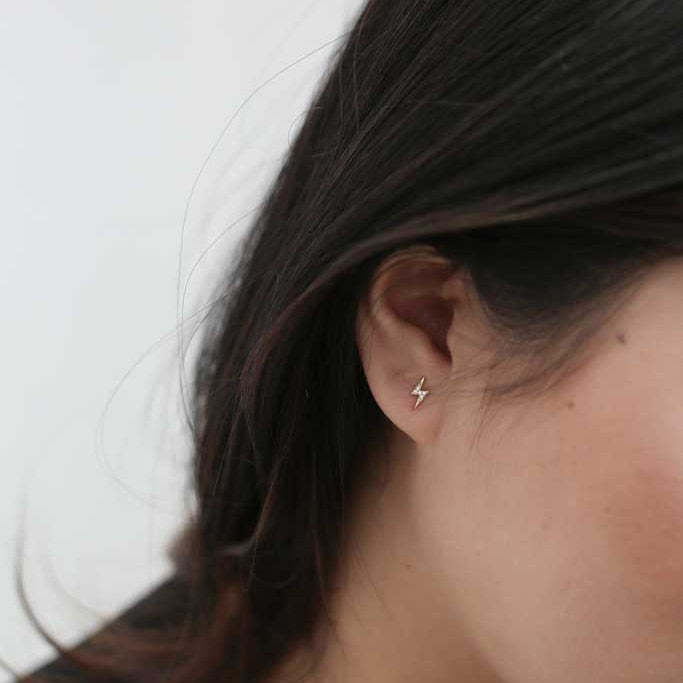 Authentic 925 Sterling Silver Cubic Zirconia CZ Long Woman Stud Earrings