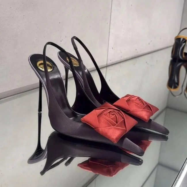 3D Rose Appliques High Heels Shoes