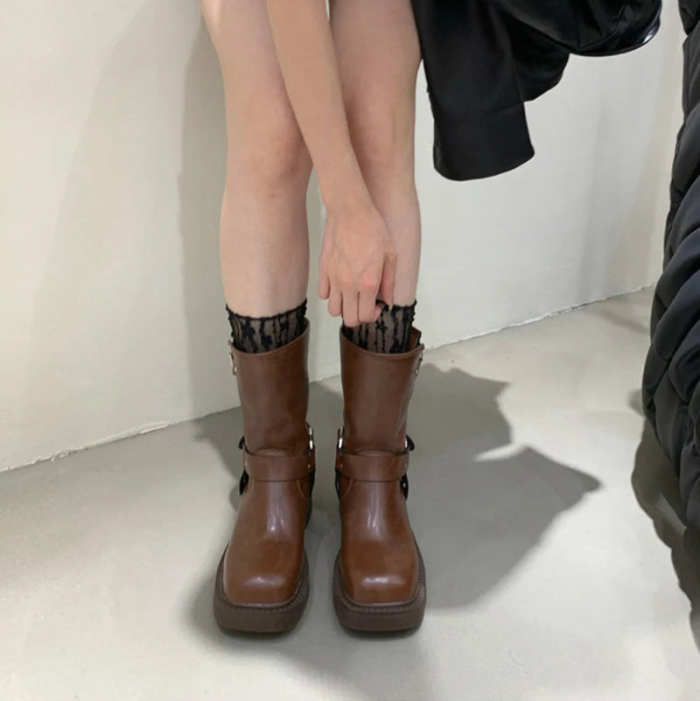 Ain't One-Sided Mid-Calf Boots