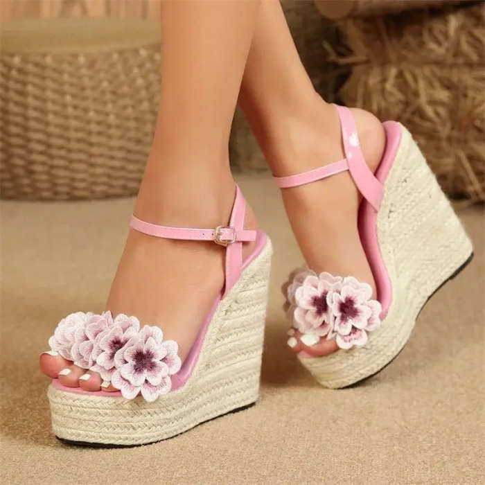 Aurora Charm Wedges Sandals