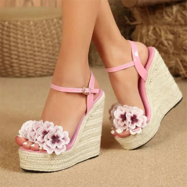 Aurora Charm Wedges Sandals